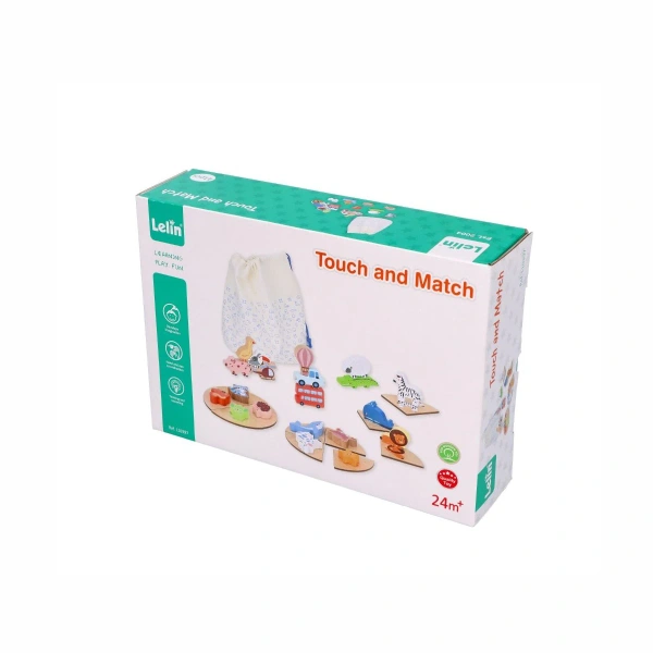 Lelin Touch and Guess – Wooden Sensory Matching Game Ages 2+