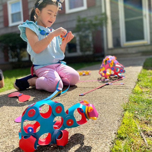 Clixo magnetic blocks - Crew Pack - green - blue - 30 el.