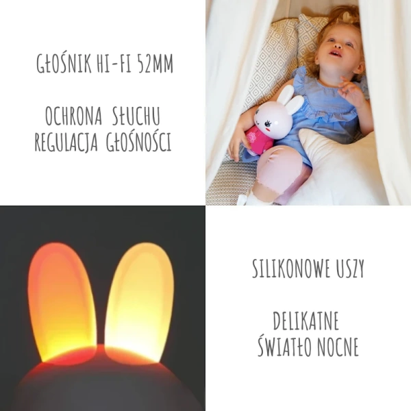 Króliczek Alilo Honey Bunny G6 PINK - różowy