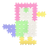 Meli Minis Pastel construction blocks 200 el.