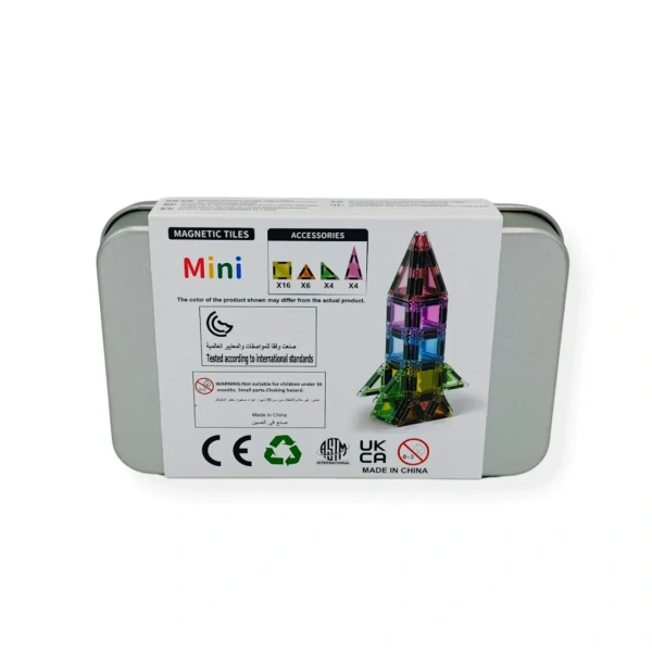 Mini Magnetic Tiles 30 pcs in Tin Box – Magnetic Mini Tiles 3+