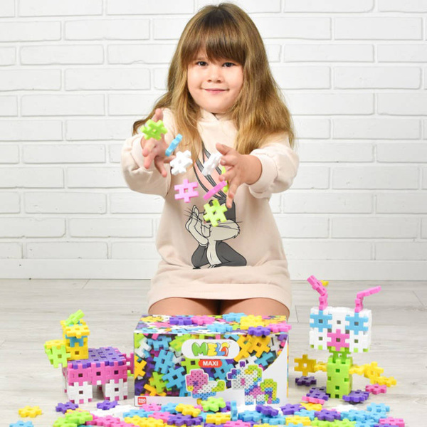 Meli Maxi Pink 200 el construction blocks.