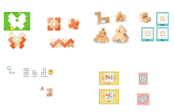 Magnetic wooden blocks - IGEO CUBE 9 el.