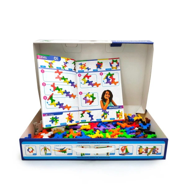 Klocki budowlane Incastro Pack 200 el. w 10 kolorach – 4+