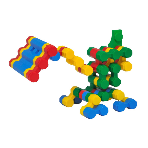 Octagon construction blocks for toddlers - 58 el.