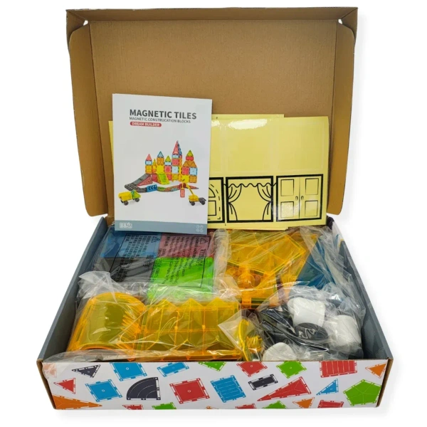 Klocki magnetyczne XL 88 el – Magnetic Tiles - duży zestaw 3+