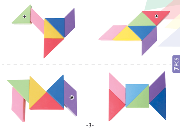Klocki Magnetyczny Tangram - Magic Big Tangram 100el.