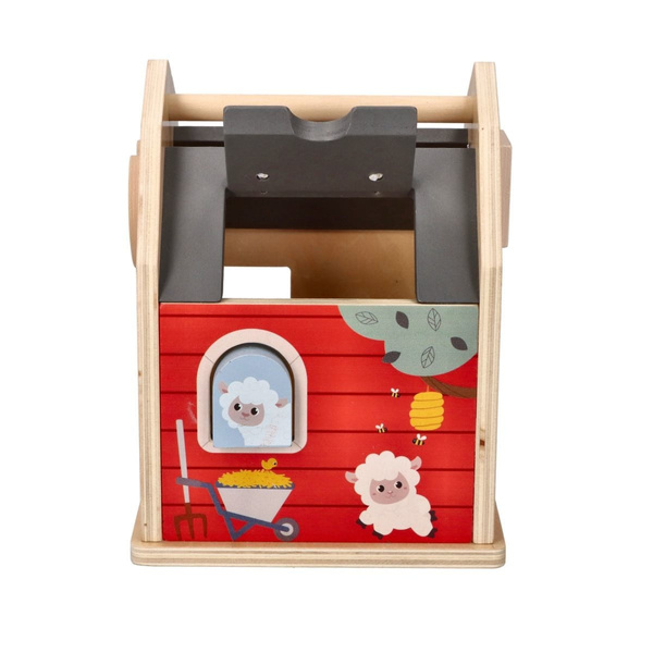 Wooden sorter with blocks - Farm