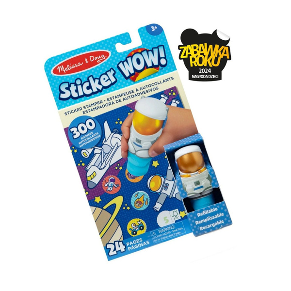   Sticker Wow - Książeczka i stempelek z naklejkami - Astronauta