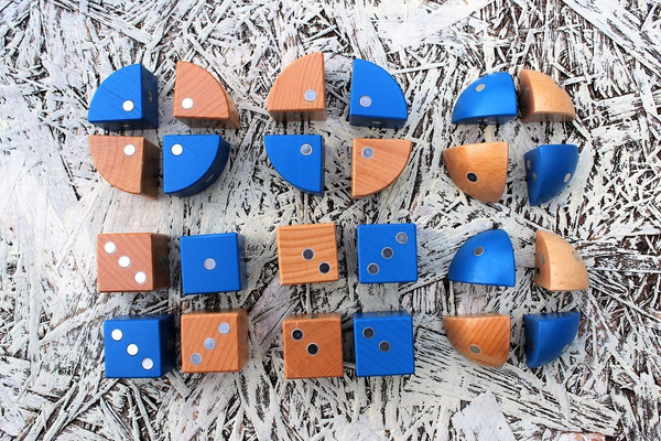 Magnetic wooden blocks - IGEO 24 el.