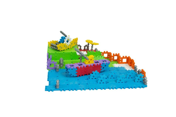 Klocki edukacyjne Marioinex Mini Waffle Wafle Konstruktor 500 elementów dla 4-latka wspierające m...