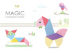 Magnetic Tangram Blocks - Magic Tangram 100el.
