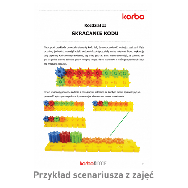 Zestaw Klocki Korbo EDU Code 420 el. + Książka z kartami pracy 83 x A4