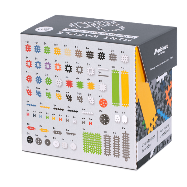Klocki edukacyjne Marioinex Mini Waffle Konstruktor Expert 301 elementów dla 4-latka wspierające ...