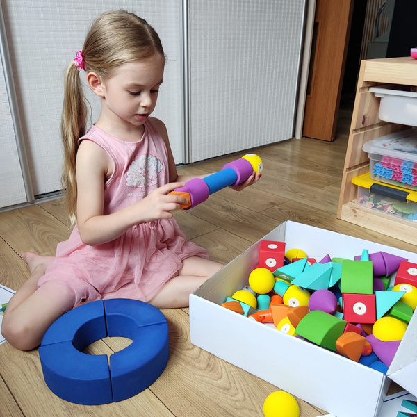 Magnetic foam blocks - MagFlexi - 75 el.