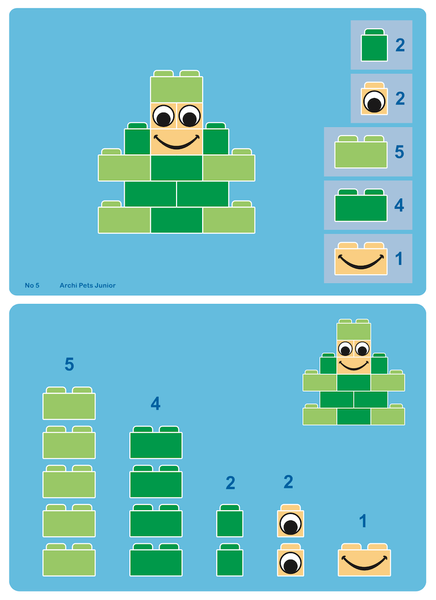 Little Architect Educational Blocks - Archi Pets Junior 350 el.