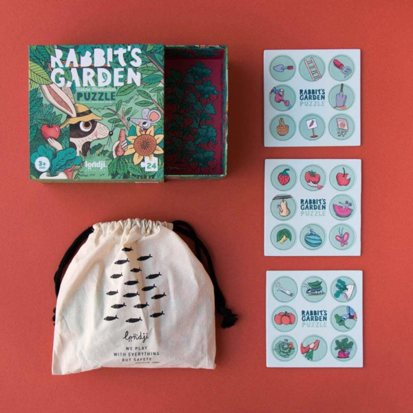 Puzzle for kids 3 years Rabbit's Garden – Londji 24 pcs