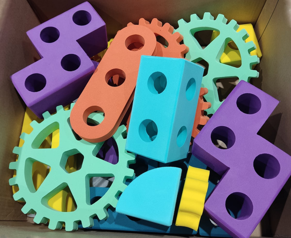 Foam construction blocks Gear Joy I - 77 el.
