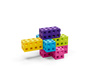 Klocki konstrukcyjne Meli Cube Pink 50 elementów – zestaw 3+