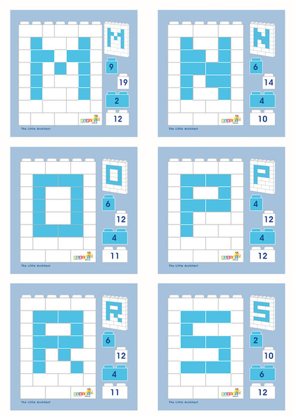 Instrukcje 1:1 Little Architekt Litery i Cyfry 17 szt.