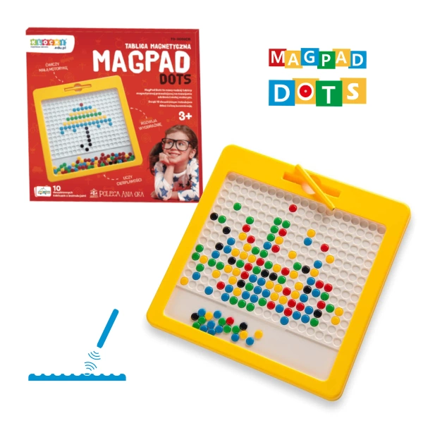 Tablica magnetyczna MagPad Dots - żółta