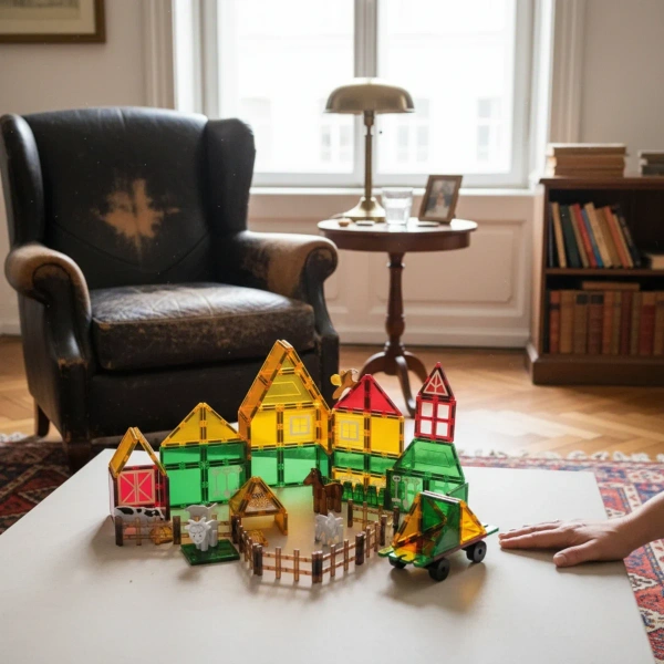 Farm Magnetic Tiles 76 pcs – X-Bida Magnetic Tiles 3+