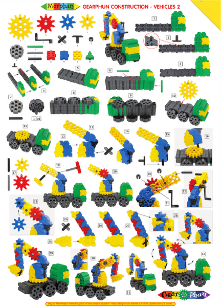 Morphun GearPhun Vehicles 324 el. - Construction blocks