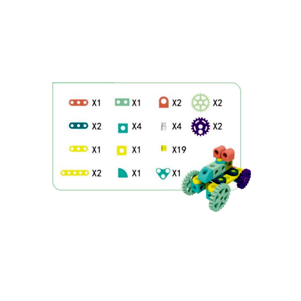 Piankowe klocki konstrukcyjne Gear Joy I - 77 el.