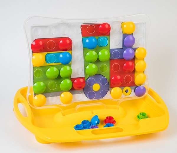 Mozaika edukacyjna z pinami 54 el. – Tigres dla dzieci 1+