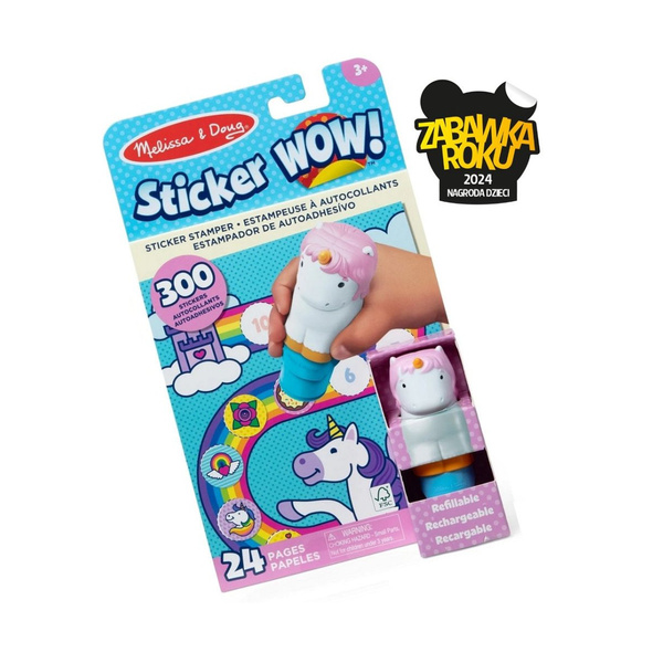   Sticker Wow - Sticker book and stamp book - Unicorn