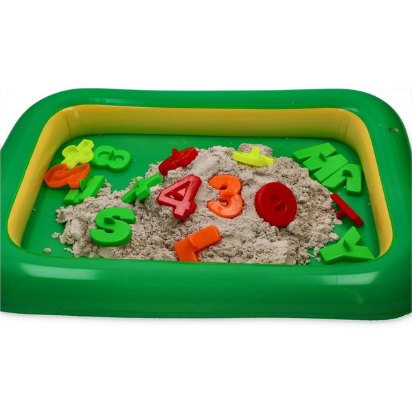 Set - NaturSand kinetic sand 3kg - beige + molds and sandbox