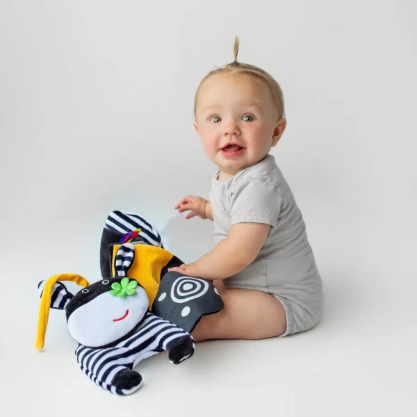 Fudge - sensory crib booklet