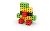 Klocki Meli Cube 200 elementów konstrukcyjne 3D – zestaw 3+