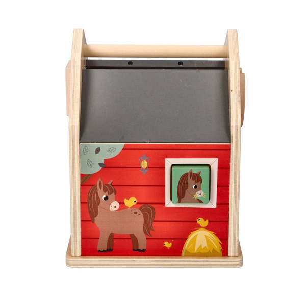 Wooden sorter with blocks - Farm