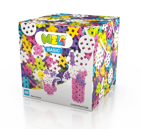 Meli Constructor Pink Construction Blocks - 400 pcs.