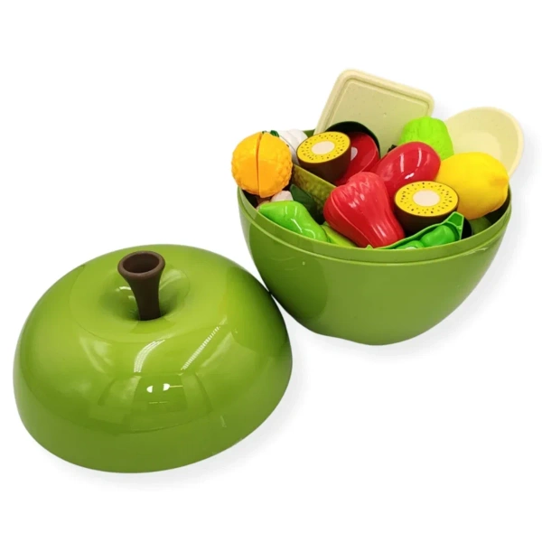 Zielone jabłko - Warzywa do krojenia dla dzieci 28 el. – Jinkee 3+