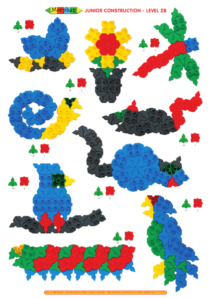 Morphun Junior 24 Zwierzątka 252 el. – klocki konstrukcyjne 4+