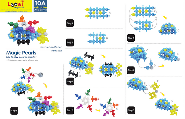 Klocki kulki Loowi - Zestaw edukacyjny 525 el.