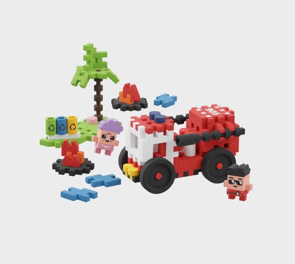 Mini Waffle blocks - Fire truck 80 el.