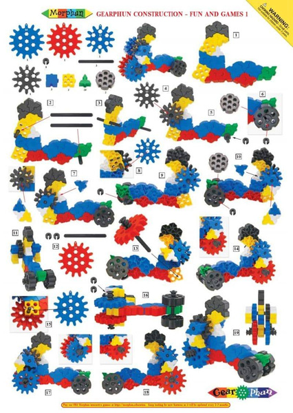Morphun GearPhun Games and Plays 186 el. - Construction blocks