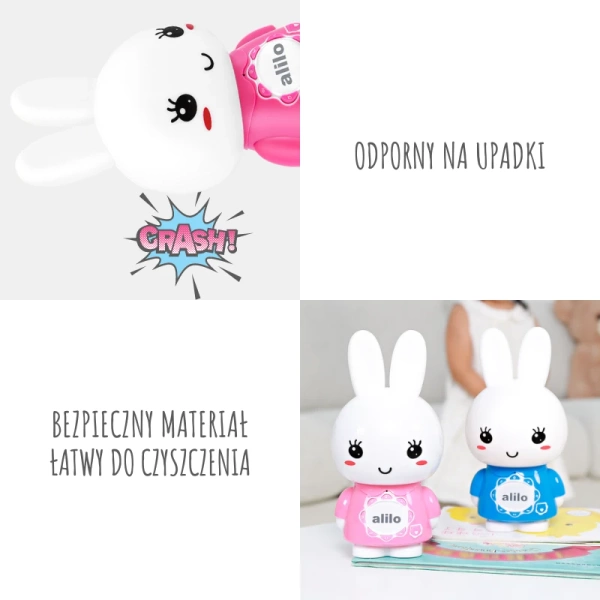 Króliczek Alilo Big Bunny G7C PINK - różowy
