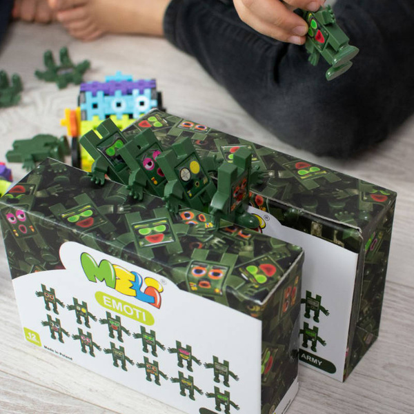 Klocki Meli Emoti Wojsko 12 figurek – zestaw tematyczny 3+