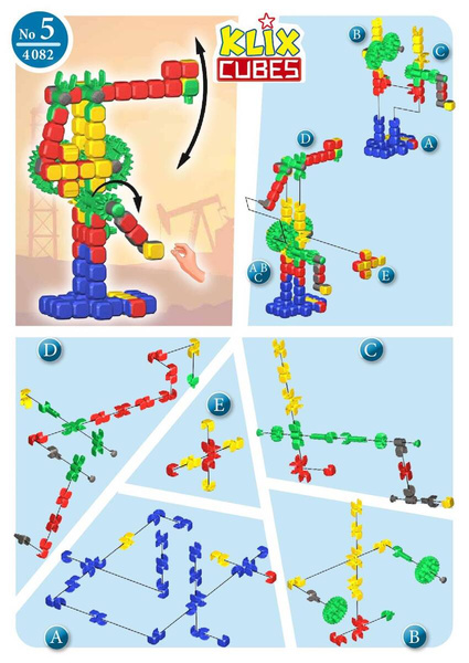 Klix Cubes Gears 310 el. - Construction Blocks