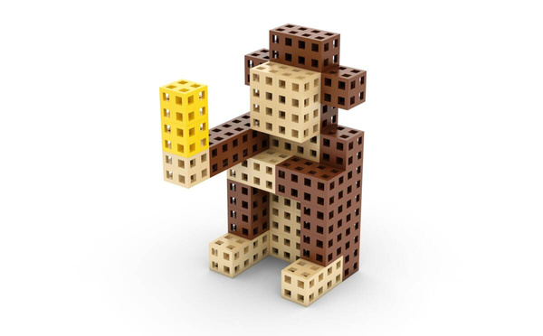 Komplet klocków konstrukcyjnych - Meli Cube 100 el.