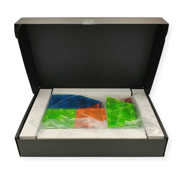 Kaleidoscope magnetic tiles 95 pcs transparent – X-Bida 3+
