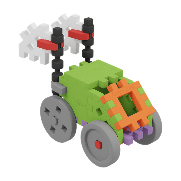 Klocki edukacyjne Marioinex Mini Waffle Konstruktor Expert 301 elementów dla 4-latka wspierające ...