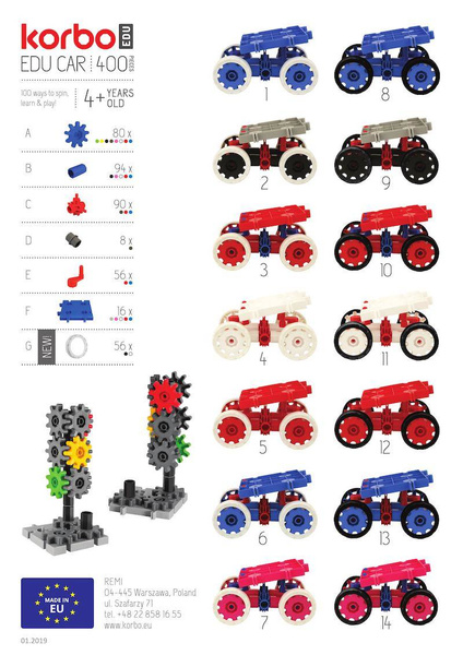 Korbo EDU 430 el construction blocks.