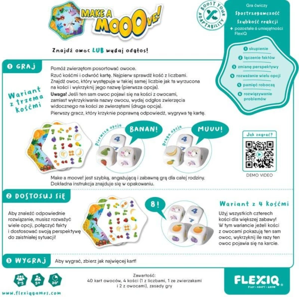 FlexiQ Make a Mooove – gra karciana na refleks dla dzieci 5+