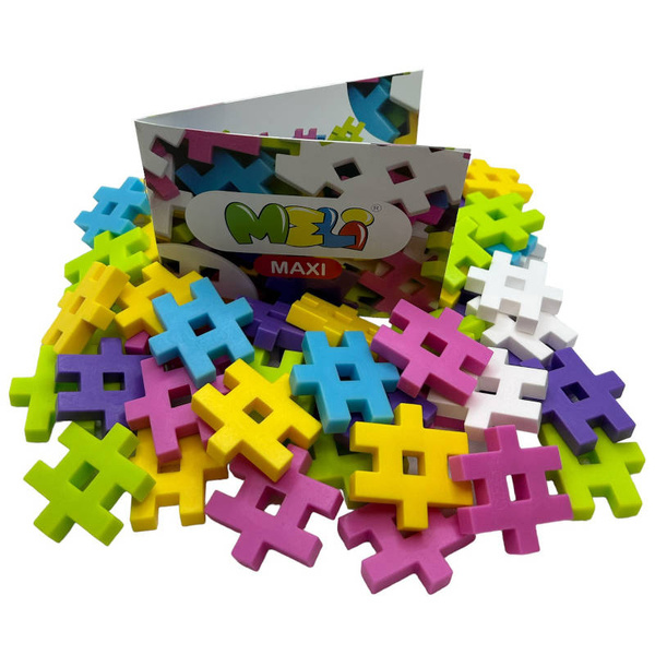 Klocki Meli Maxi Constructor Pink 70 el. – zestaw 3+