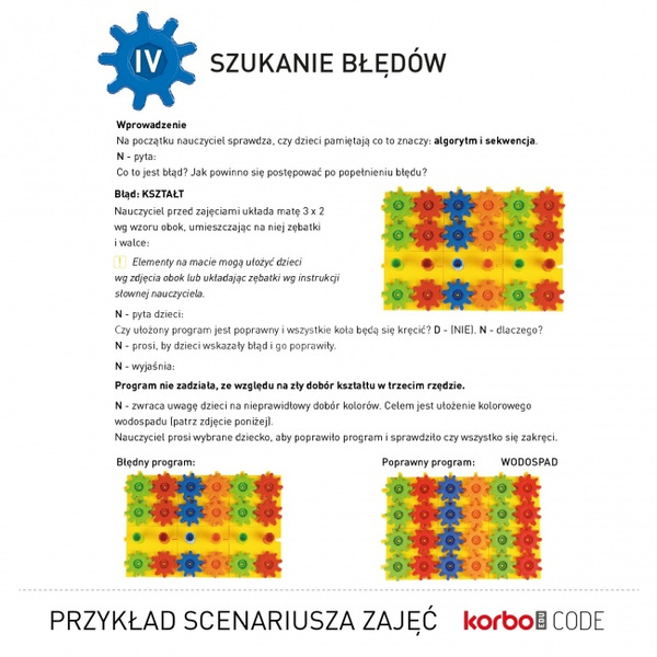 Korbo EDU Code 420 el bricks set. + Book with worksheets 83 x A4